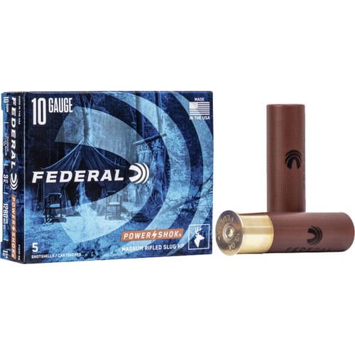 Federal 10 Gauge Shotgun Ammunition 3.5" Rifled Slug - 5 Shells