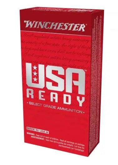 Winchester 10mm Ammo 180gr Full Metal Jacket Flat Nose (FMJFN) Ammunition - 50 Rounds