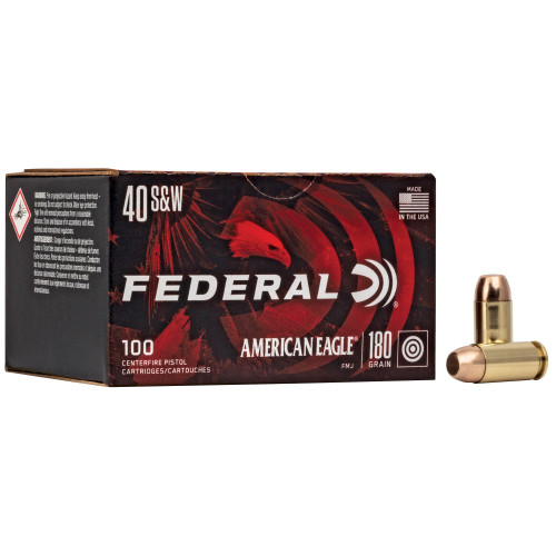 Federal .40 S&W Ammo 180gr FMJ Ammunition - 100 Rounds