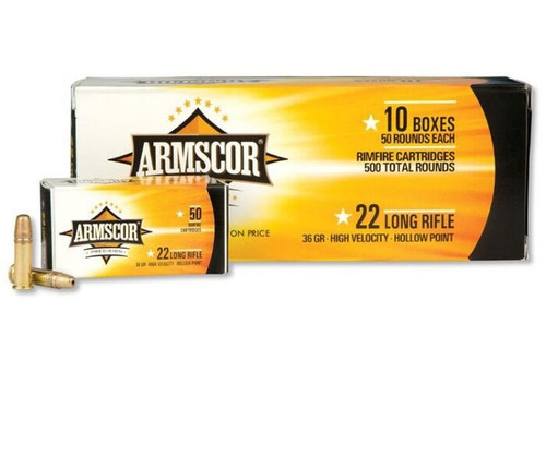 Armscor .22 LR Ammo 36gr HVHP Ammunition - 50 Rounds