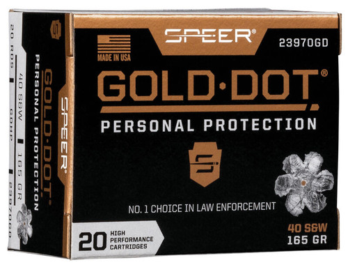 Speer 40 Cal Ammo 165gr GDHP Ammunition - 20 Rounds