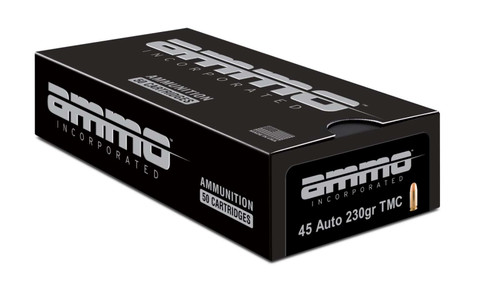 Ammo Incorporated 45 ACP Ammo 230gr Total Metal Case (TMC) Ammunition - 50 Rounds