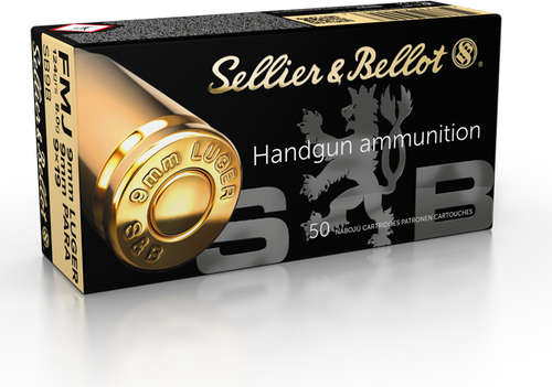 Sellier & Bellot 9mm Ammo 124gr FMJ Ammunition - 50 Rounds