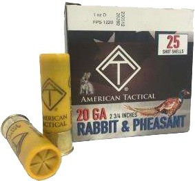 American Tactical 20 Gauge Ammo 2-3/4" 1 oz #8 Lead Ammunition - 250 Rounds