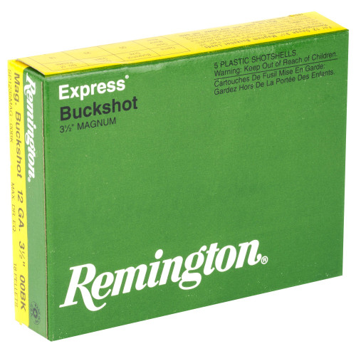 Remington 12 Gauge Ammo 00 Buckshot Ammunition - 5 Rounds