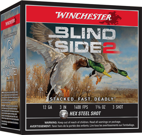 Winchester 12 Gauge Ammo 1 3/8 oz #3 Steel Ammunition - 25 Rounds