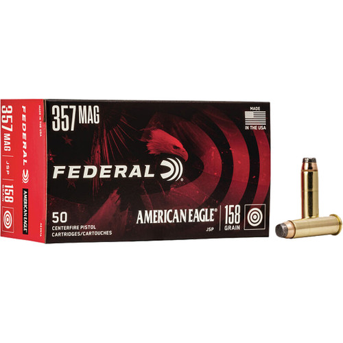 Federal .357 Magnum Ammo 158gr JSP Ammunition - 50 Rounds
