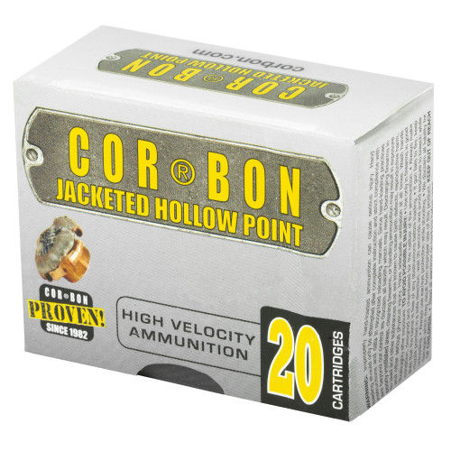 Cor-Bon 9mm Luger Ammo 115gr JHP Ammunition - 20 Rounds