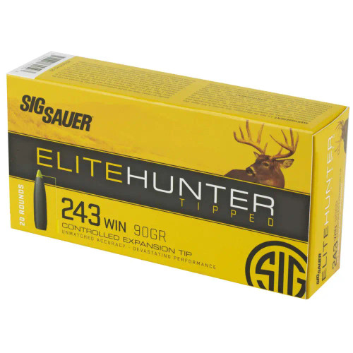 Sig Sauer 243 Ammo 90gr Controlled Expansion Tip (CET) Ammunition - 20 Rounds