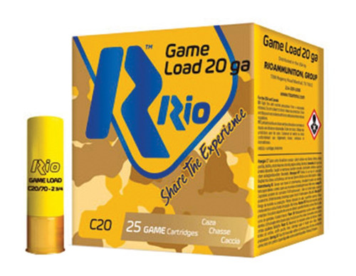Rio Ammunition 20 Gauge Ammo 1 oz #8 Lead Ammunition - 250 Rounds