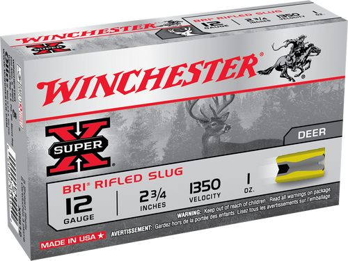 Winchester 12 Gauge Shotgun Ammunition XRS12 2.75" BRI Sabot Slug - 5 Shells