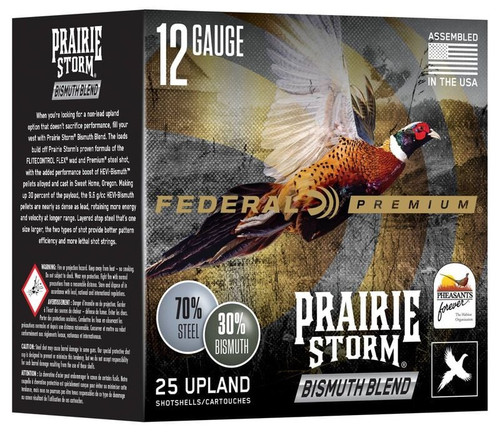 Federal 12 Gauge Ammo 1-1/4 oz #4 & #5 Steel/Bismuth Ammunition - 25 Rounds