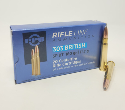 PPU 303 British Ammo 180gr SPBT Ammunition - 20 Rounds