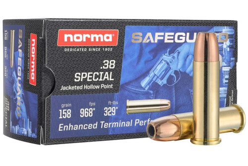 Norma .38 Special Ammo 158gr JHP Ammunition - 50 Rounds