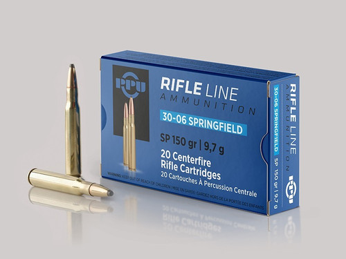 PPU .30-06 Springfield Ammo 165gr PSPBT Ammunition - 20 Rounds