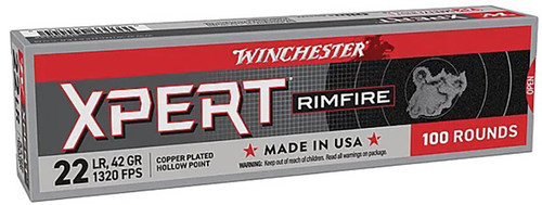 Winchester 22LR Ammo 42gr HP Ammunition - 100 Rounds
