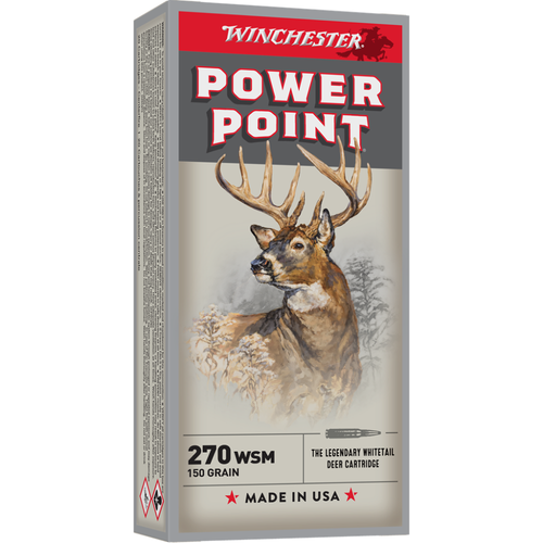 Winchester 270 WSM Ammo 150gr PSP Ammunition - 20 Rounds