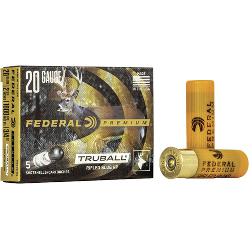 Federal 20 Gauge Shotgun Ammunition 2.75" Slug - 5 Shells