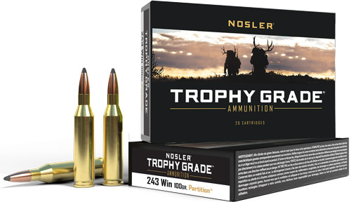 Nosler 243 Ammo 100gr Polymer Tipped Ammunition - 20 Rounds