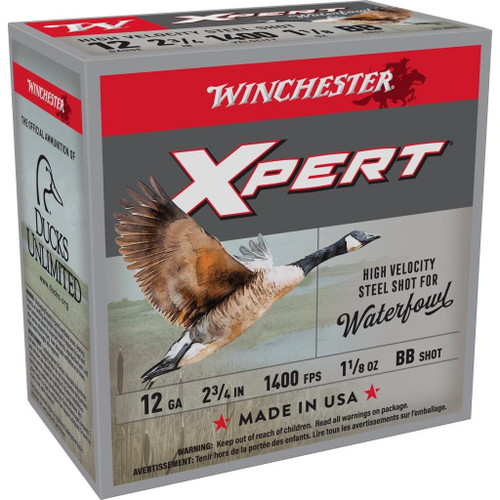 Winchester 12 Gauge Ammo 1-1/8 oz BB Steel Ammunition - 25 Rounds