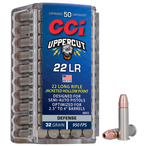 CCI 22 LR Ammo 32gr JHP Ammunition - 50 Rounds