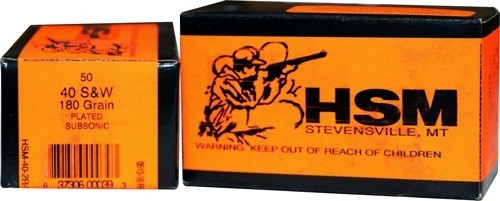 HSM Ammunition .40 S&W Ammo 180gr FN Ammunition - 50 Rounds