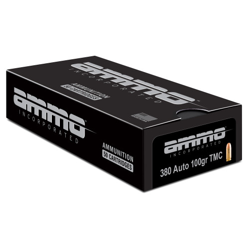 Ammo Inc .380 ACP Ammo 100gr TMJ Ammunition - 50 Rounds