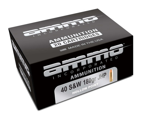 Ammo Inc .40 S&W Ammo 180gr JHP Ammunition - 20 Rounds
