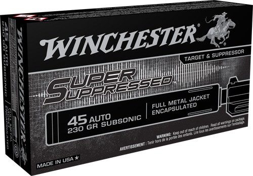 Winchester .45 ACP Ammo 230gr FMJ Ammunition - 50 Rounds