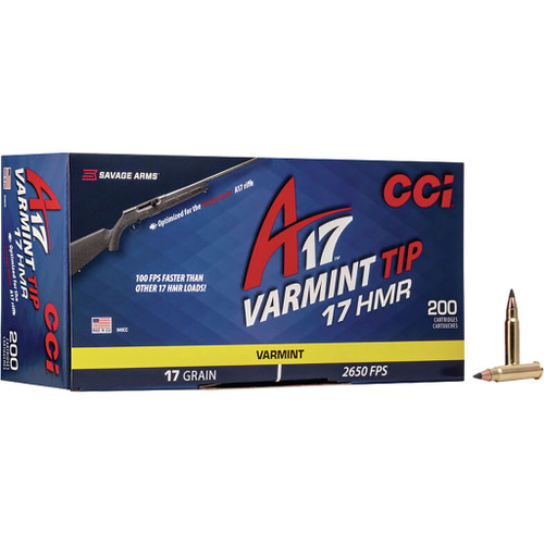 CCI .17 HMR Ammo 17gr TV Ammunition - 200 Rounds