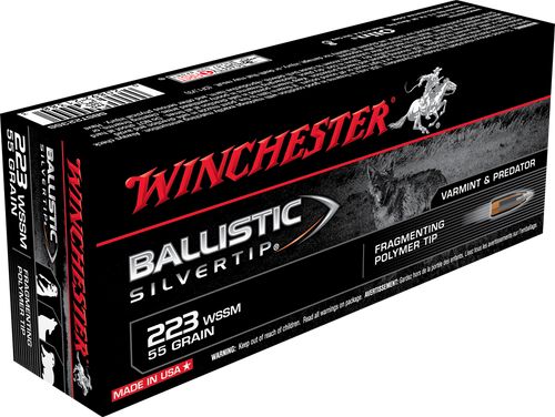Winchester Ammunition 223 WSSM Ammo 55gr Fragmenting PT Ammunition - 20 Rounds