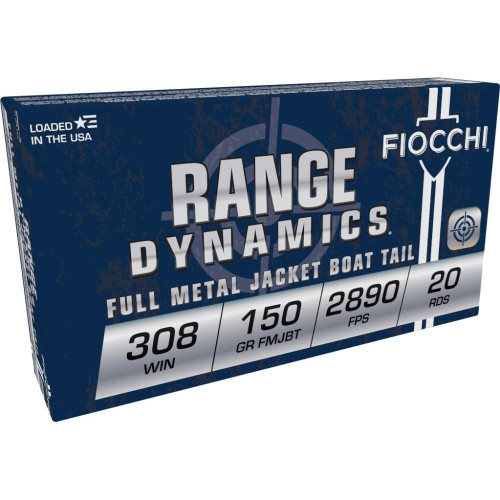 Fiocchi 308 Win Ammo 150gr FMJBT Ammunition - 200 Rounds