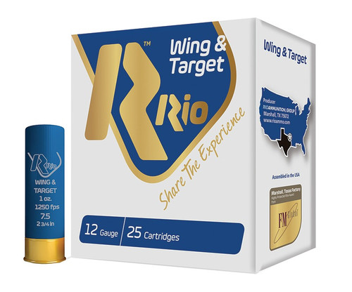 Rio Ammunition 12 Gauge Ammo 1 oz #7.5 Lead Ammunition - 250 Rounds
