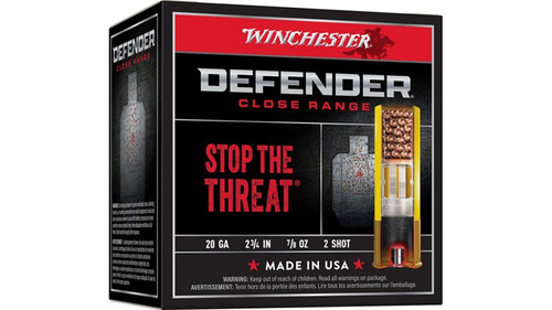 Winchester 20 Gauge Ammo 7/8 oz #2 Lead Shot Ammunition - 25 Rounds