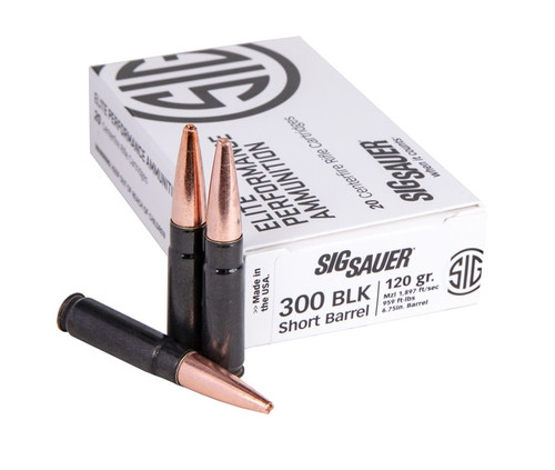 Sig Sauer 300 Blackout Ammo 120gr JHP Ammunition - 20 Rounds