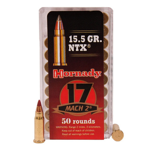 Hornady .17 HM2 Ammo 15.5gr NTLF Ammunition - 50 Rounds