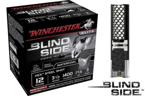 Winchester 12 Gauge Ammo 1-5/8 oz #3 Steel Ammunition - 25 Rounds