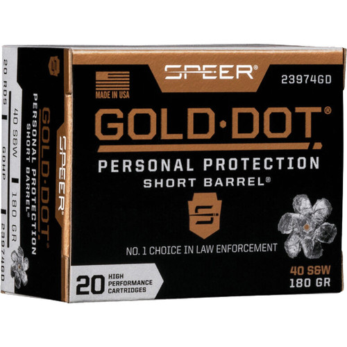 Speer 40 Cal Ammo 180gr HP Ammunition - 20 Rounds