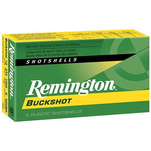 Remington 12 Gauge Ammo #00 Buck Ammunition - 5 Rounds
