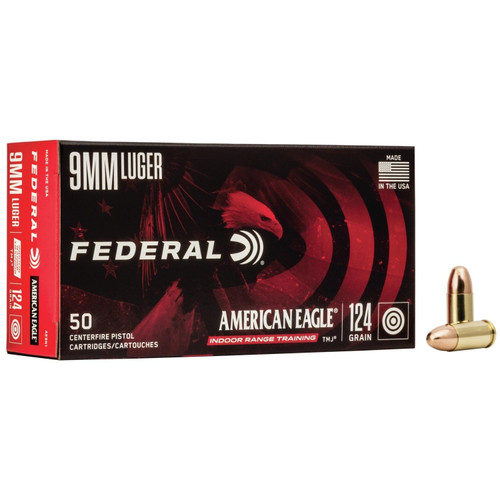 Federal 9mm Ammo 124gr TMJ Ammunition - 50 Rounds