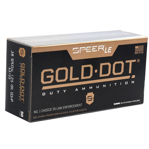 Speer .38 Special Ammo 125gr JHP Ammunition - 50 Rounds