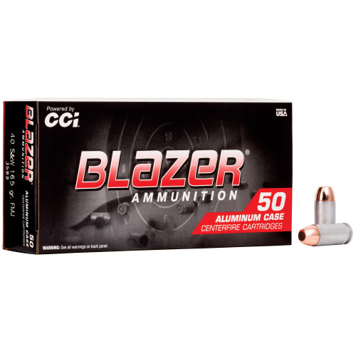 Blazer Ammunition 40 S&W Ammo 165gr FMJ Ammunition - 50 Rounds