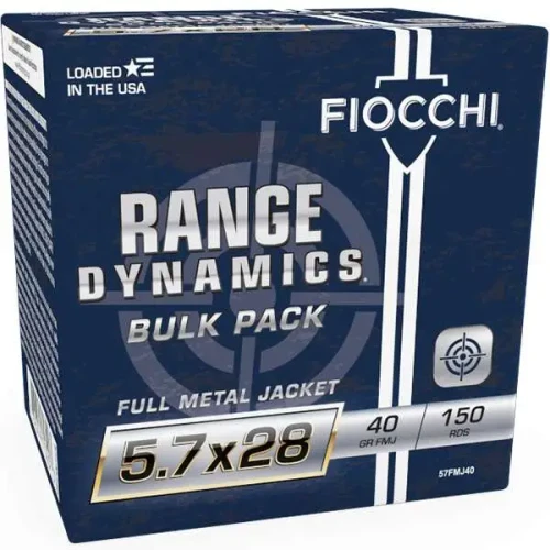 Fiocchi 5.7x28mm Ammo 40gr FMJ Ammunition - 150 Rounds