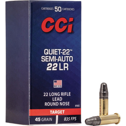 CCI 22 LR Ammo 45gr SP Ammunition - 50 Rounds