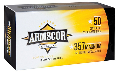 Armscor 357 Magnum Ammo 125gr FMJ Ammunition - 50 Rounds