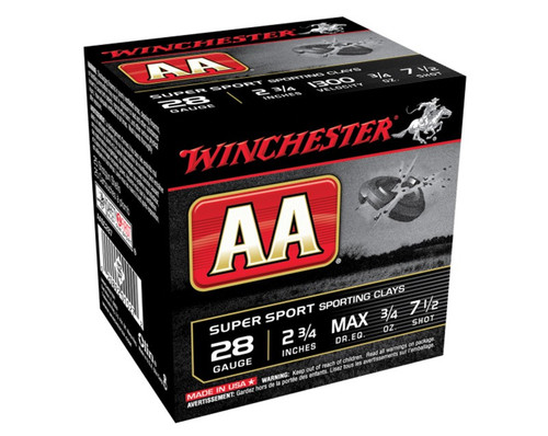 Winchester 28 Gauge Ammo 3/4 oz #7.5 Lead Ammunition - 500 Rounds