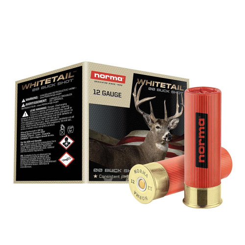 Norma 12 Gauge Ammo 1 oz #00 Buck Ammunition - 25 Rounds