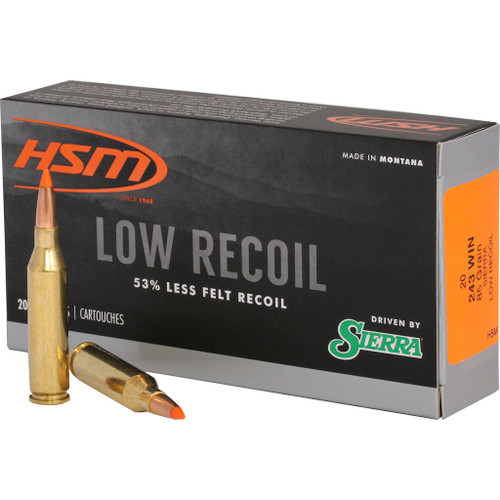 HSM 243 Ammo 85gr Polymer Tip Ammunition - 20 Rounds