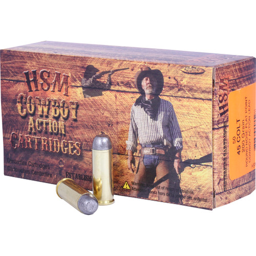 HSM 45 Long Colt Ammo 200gr RNFP Ammunition - 50 Rounds