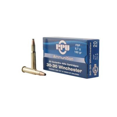 PPU 30-30 Win Ammo 150gr FSP Ammunition - 20 Rounds